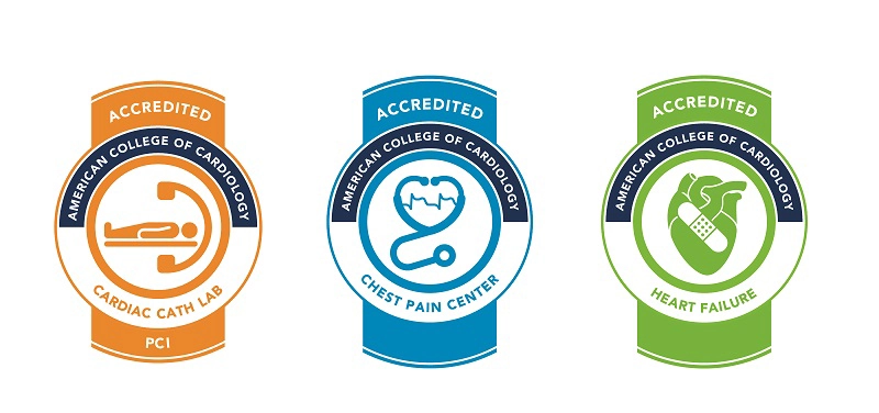ACC Accreditations: Cardiac Cath Lab, Chest Pain Center, Heart Failure ACC Accreditations: Cardiac Cath Lab, Chest Pain Center, Heart Failure